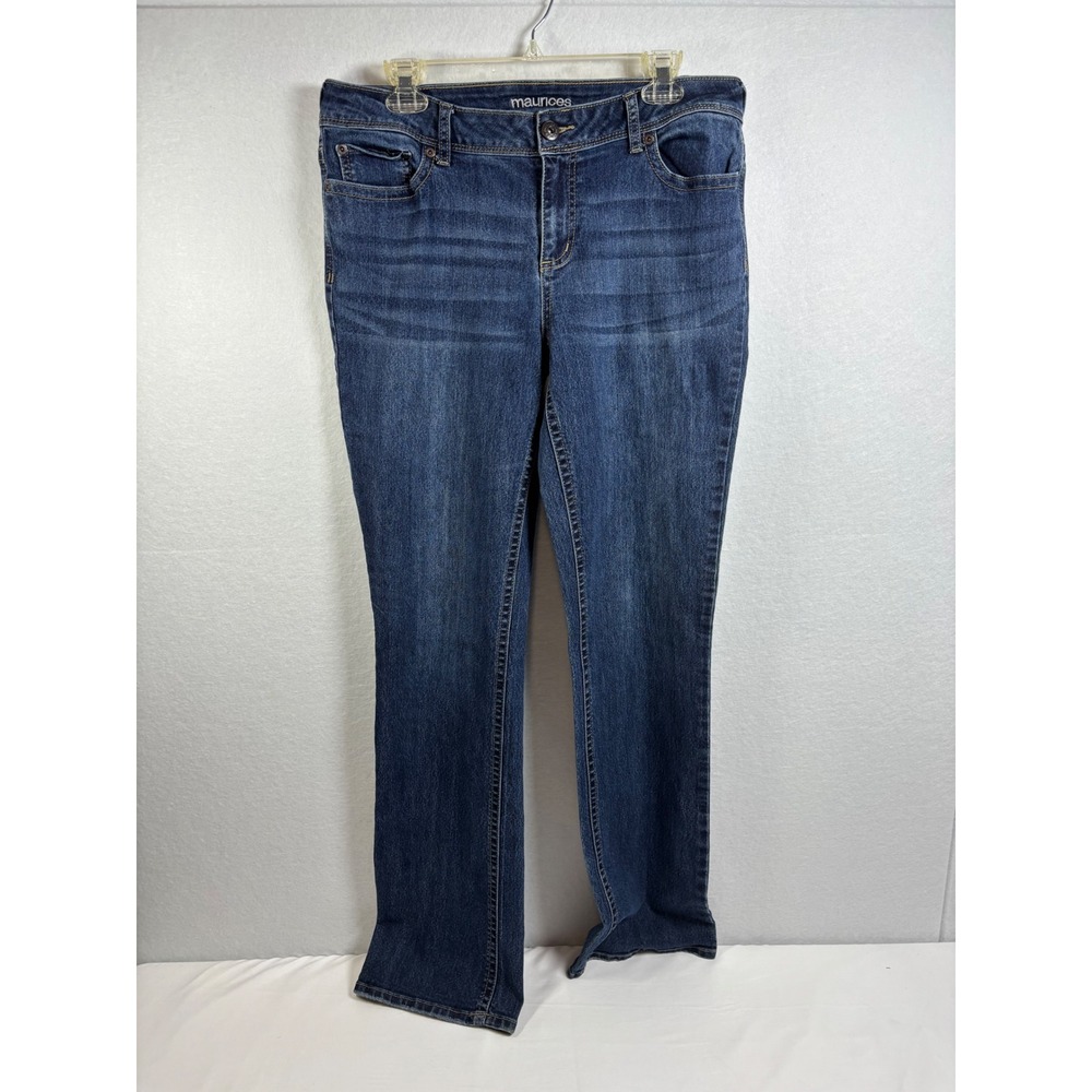 Maurices Bootcut Jeans Womens 13/14 Long Blue Denim Stretch Classic Boho Western